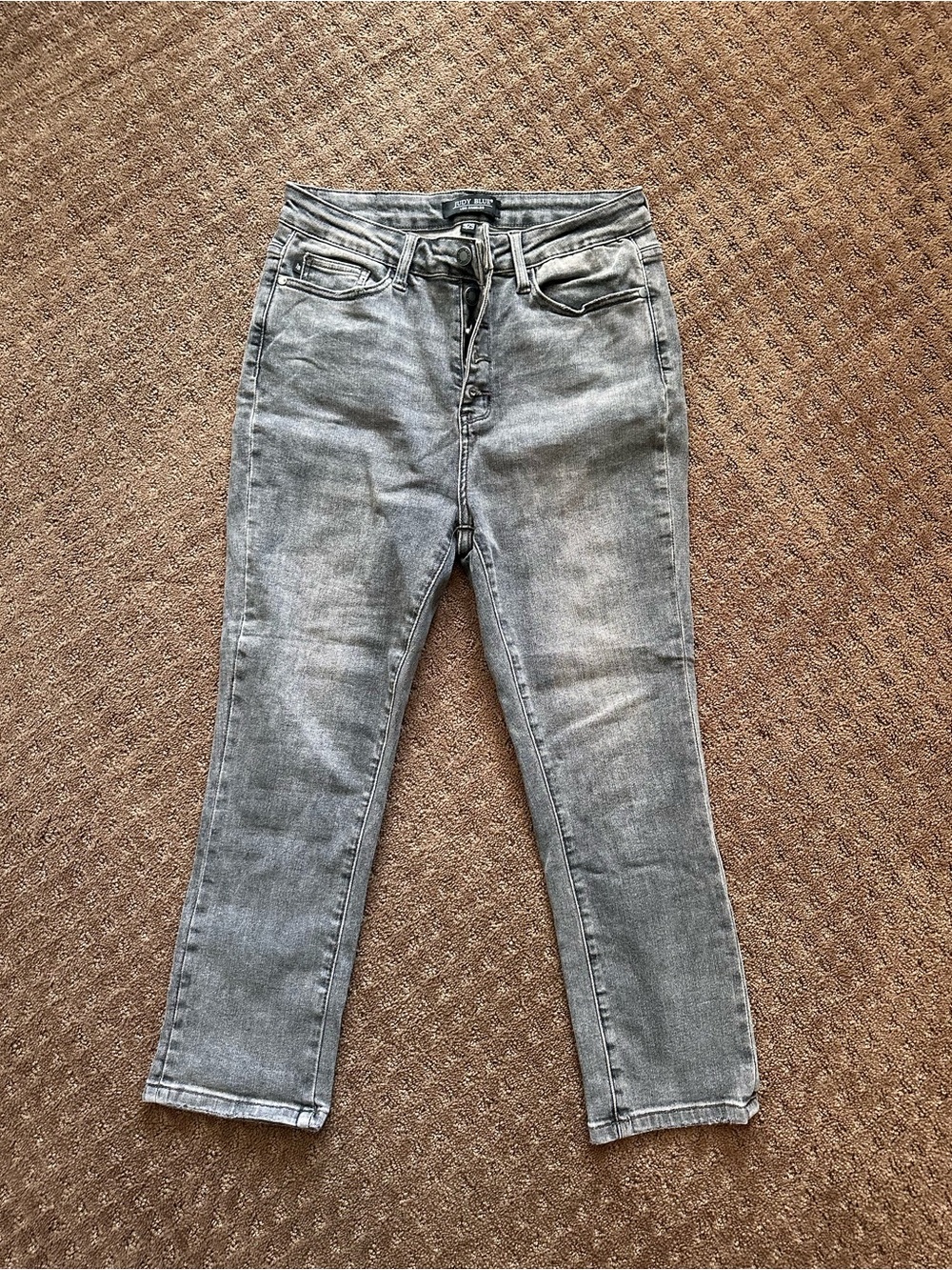 Judy Blue Light Gray Washed Ankle Jeans